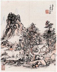 黄宾虹 1948年作 山水 立轴
